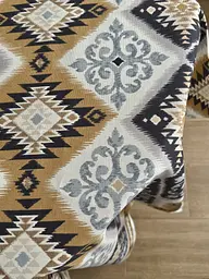 Скатертина столова Ecotton DUCK 170х200 см водовідштовхувальна Орнамент синьо-жовта (25839/2) (25020) - мініатюра 8