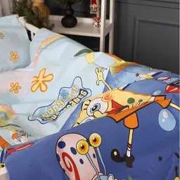 Простирадло MirSon Kids Time 17-0684-1 Spanch Bob Бязь 150х200 см (2200010433968) - мініатюра 3