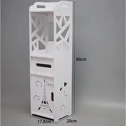 Полиця стелаж пластикова у ванну Етажерка стійка до вологи PK-02 (80cmx15cmx15cm) - мініатюра 3