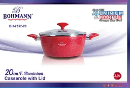 Каструля з мармуровим покриттям Bohmann BH 7357-20 см 2л Red - мініатюра 6