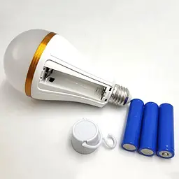 Лампа світлодіодна з акумулятором E27 New Emergency lamp 3x18650, смарт-лампочка — аварійна лампа - мініатюра 2