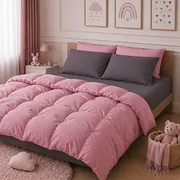 Дитяча постільна білизна MIRSON TEENAGER фланель Ash grey/Pink 200х220см (2200012803226)