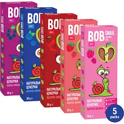 Набор: Фруктовые конфеты Bob Snail Ягодный микс 150 г (5 шт. х 30 г)