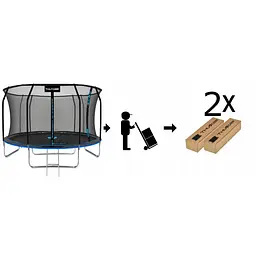 Батут із внутрішньою сіткою THUNDER Inside Elite 12FT 374 см Black/Blue - мініатюра 10