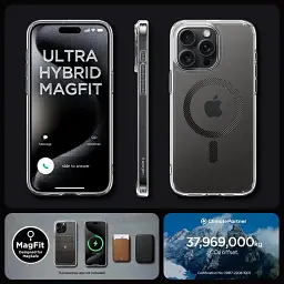 Чохол-накладка Spigen Ultra Hybrid MagFit для Apple iPhone 15 Pro Carbon Fiber (ACS06717) - мініатюра 7