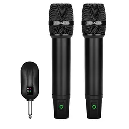 Мікрофон для караоке KM-850, Black, 6.35 мм jack, підключення бездротове REAL-EL teh0028136