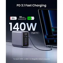 Зарядний пристрій Ugreen 5xUSB 300W Nexode (5хUSB-C) CD333 (90903B) - мініатюра 3
