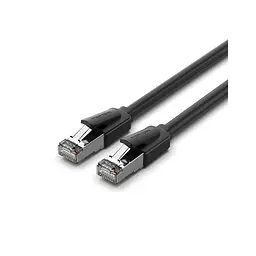 Патч-корд 0.5м, S/FTP cat 8 RJ-45 black Vention (IKKBD) - мініатюра 1