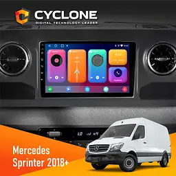 Штатна магнітола Mercedes-Benz Sprinter (W906) 2018+ Cyclone C10-001 2x32 CPL Cyclone (НФ-00008895)