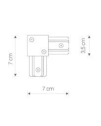 З'єднувач кутовий Nowodvorski 9455 Profile L-connector IP20 чорний - мініатюра 2