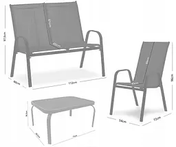 Комплект садових меблів GardenLine SOFA Black - мініатюра 10