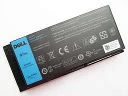 Акумулятор для ноутбука Dell Precision M4800 FV993, 8310 mAh (97Wh), 9cell, 11.1V, Li-ion, чорний - мініатюра 2