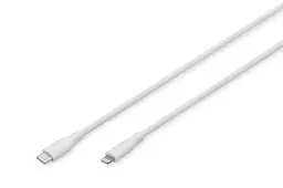 Кабель Digitus USB-C > Lightning заряджання/синхронізації, USB 2.0, 60W, силіконовий, 2м, білий teh0013690 - мініатюра 2