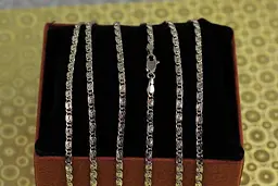 Цепь Xuping Jewelry улитка с огранкой 45 см 3 мм серебристая