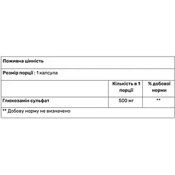 Глюкозамін Сульфат Haya Labs Glucosamine Sulfate 500 мг 90 капсул - мініатюра 2