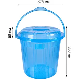 Відро Stars Plast блакитний 16 л (94338/блак) - мініатюра 3