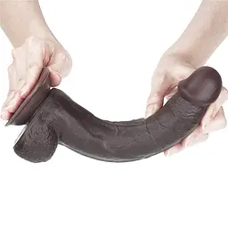 Фалоімітатор LoveToy Sliding Skin 24 см коричневий - мініатюра 6