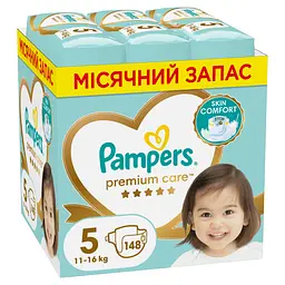 Подгузники Pampers Premium Care 5 (11-16 кг), 148 шт.