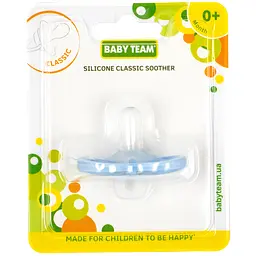 Силіконова класична пустушка Baby Team блакитна (3055) - мініатюра 4