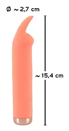 Вібратор You2Toys для клітора Peachy Mini Tickle Bunny 15.4 см помаранчевий - мініатюра 6
