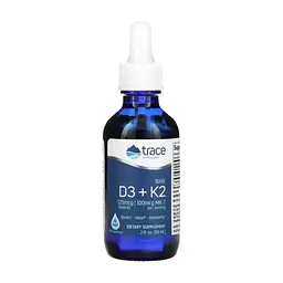 Вітамін Trace Minerals Вітаміни D3 та K2 іонізовані в краплях, Ionic D3+K2, 59 мл (TMR-00671)
