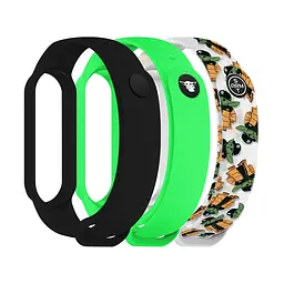 Комплект силіконових ремінців для фітнес браслетів Xiaomi Mi Band 5/6/7, Silicone, this-is-the-way by, зі зручною застібкою, на фітнес трекер та смарт годинник, ArmorStandart (ARM77047)