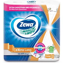 Паперові рушники Zewa Wisch Weg Design двошарові 2 рулони - мініатюра 3