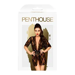 Пеньюар з трусиками Penthouse Lingerie Sweet Retreat S/L чорний - мініатюра 3