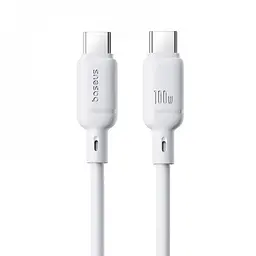 Кабель Baseus Silky Series Fast Charging Type-C to Type-C 100W (2m) white (P10377704213-01)