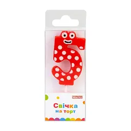 Свічка Maxi "5" 4,5 см, на торт (MX622053-5)