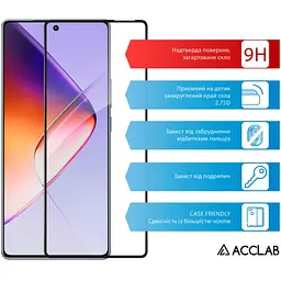 Скло захисне ACCLAB Full Glue Infinix Note 40 4G Black (1283126594885) - мініатюра 3