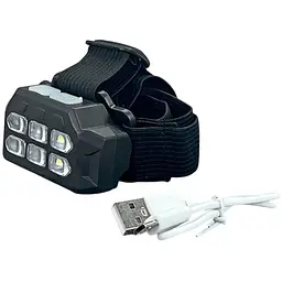 Ліхтар налобний акумуляторний 6SMD