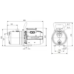 Поверхневий насос Grundfos JP 4-47 (99458767) - мініатюра 2