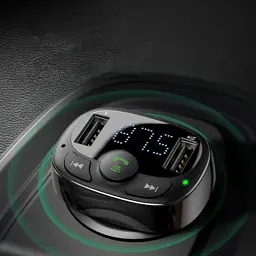 FM модулятор Baseus T Shaped S-09A 2 х USB Type-A, microSD Black (CCMT000001) - мініатюра 11