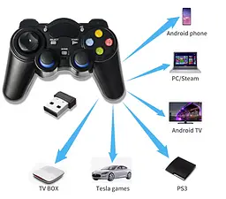 Безпровідний геймпад Primo TGZ-850D джойстик для Android TV Box Smart TV телефона планшета PS3 PC/Steam - мініатюра 4