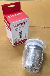 Донний клапан для раковини Koer PW-07-11 автоматичний Click-Clack з переливом і білою керамічною накладкою 1 1/4″ KR5784 - мініатюра 3