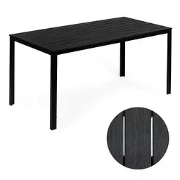 Садовий стіл MultiGarden 156x78 см Polywood (Чорний), металевий - мініатюра 3