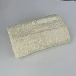 Рушник для обличчя махровий Febo Vip Cotton Botan Туреччина 6399 молочний 50х90 см - мініатюра 4