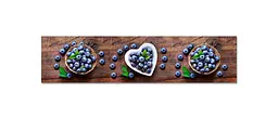 Кухонний фартух Чорниця вінілова наклейка для кухні ПВХ на дерев'яному тлі Ягоди Синій Happy Pocket Z181343 - мініатюра 7
