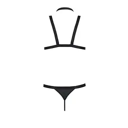 Комплект чоловічої білизни зі стреп Passion 039 SET ANDREW XXL/XXXL Black, стринги, шлейки - мініатюра 6