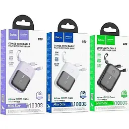 Портативна батарея Hoco Q20 Fountain 22.5W+PD20W 10000 mAh White - мініатюра 4