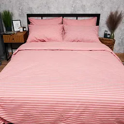 Комплект постільної білизни Moon&Star Бязь Gold Люкс Pink Whisper King Size 220x240 наволочки 4х50х70 - мініатюра 7