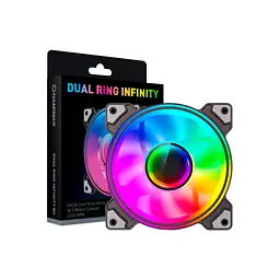 Кулер до корпусу Gamemax Dual Ring Infinity BK - мініатюра 7