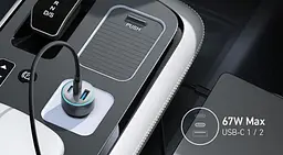 Зарядний пристрій автоадаптер ANKER PowerDrive 325 67w PD + 22.5W USB-A - мініатюра 5