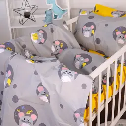 Простирадло на резинці MirSon Kids Time 20-0029 Funny mice 70х140 см (2200009638060) - мініатюра 5