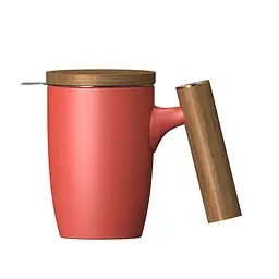 Чашка-заварник Wooden Brew Mug TM450-05A, 450 мл - Зелений - мініатюра 8