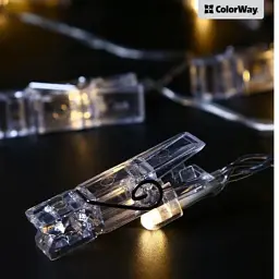 Гірлянда ColorWay 40 LED, 4.2м, з прищіпками (CW-LCP-40L42B) - мініатюра 5