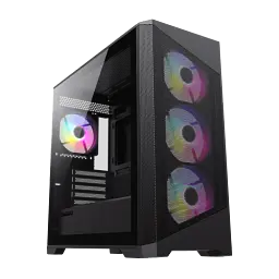 Корпус GameMax Destroyer MB, Black, без БЖ, Mid Tower, для MicroATX / Mini-ITX, 1xUSB 3.0 / 2xUSB 2.0, макс. CPU - 165 мм / VGA - 410 мм, 4x120 мм ARGB, бічна панель із загартованого скла - мініатюра 4