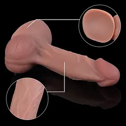 Фалоімітатор Erospace Natural Play D4 21 см тілесний - мініатюра 7