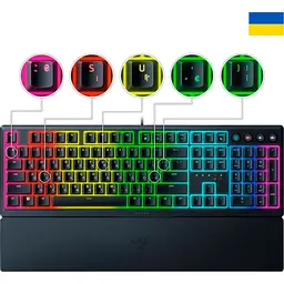 Клавіатура Razer Ornata V3 UKR Black (RZ03-04462100-R371) [94487] - мініатюра 2